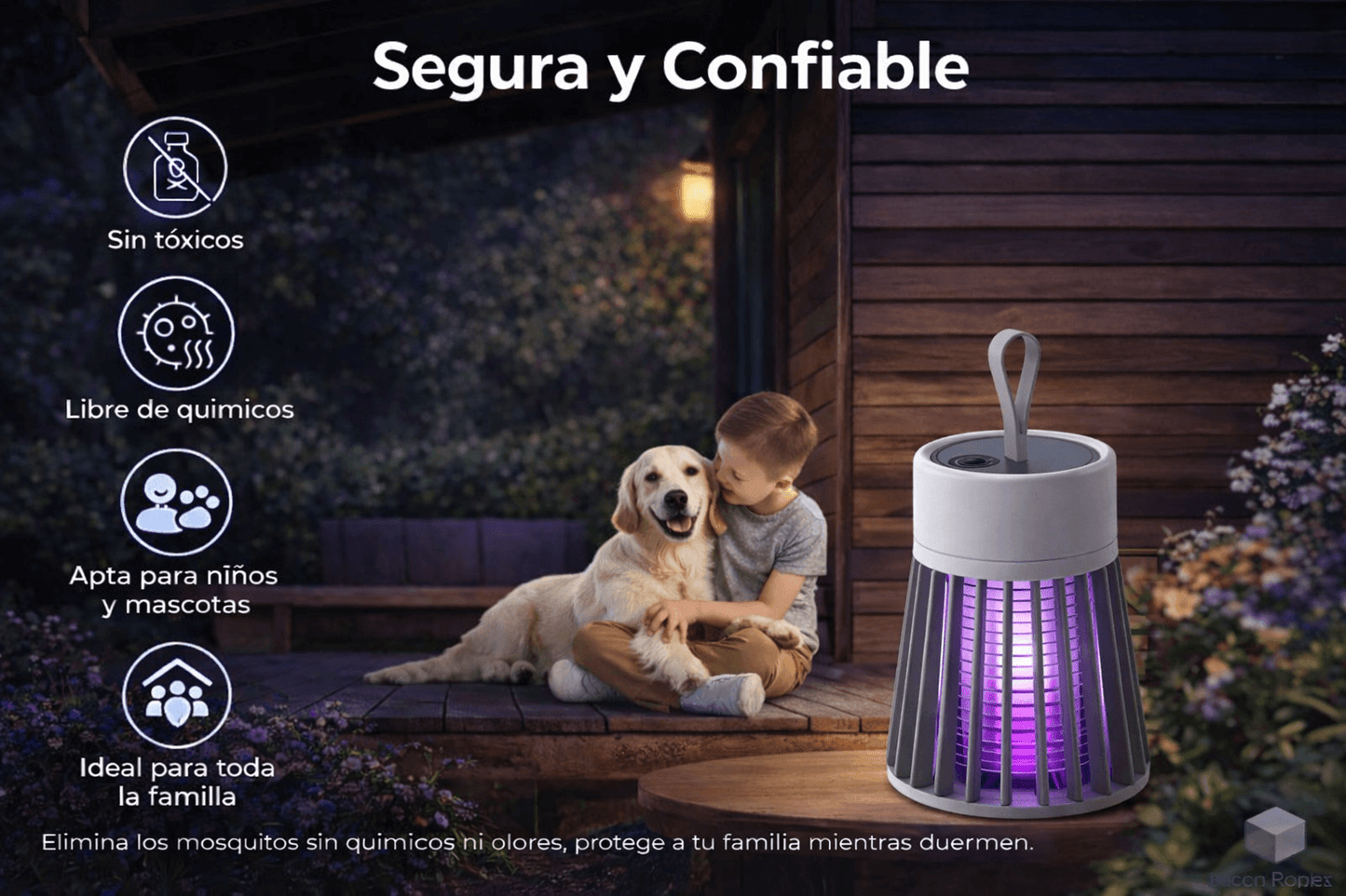 Lámpara Mata Mosquitos Recargable – Elimina mosquitos en tu hogar sin químicos ni sprays