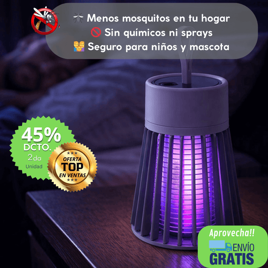 Lámpara Mata Mosquitos Recargable – Elimina mosquitos en tu hogar sin químicos ni sprays