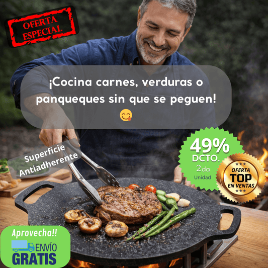 Plancha Coreana Antiadherente 32 cm. –  Cocina carnes, verduras o panqueques sin que se peguen  😋