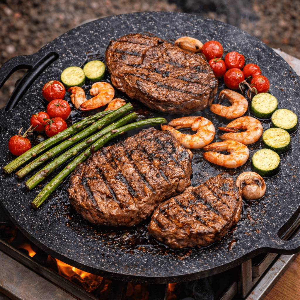 Plancha Coreana Antiadherente 32 cm. –  Cocina carnes, verduras o panqueques sin que se peguen  😋